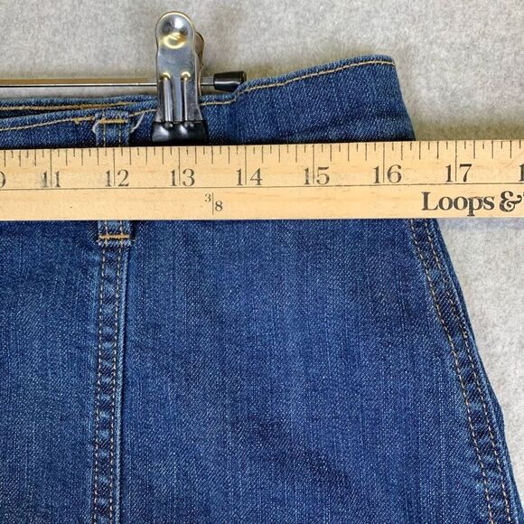 Gap Women’s Size 10 Vintage Button Down Jean Mini Skirt Blue Dark Wash Denim - Picture 4 of 7
